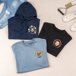 Personalized Pet Face Photo Birth Flower Soft T-shirt Sweatshirt Hoodie with Embroidered Name Birthday Christmas Gift for Pet Lovers