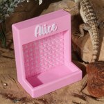 Personalized 3D Printed Convenient Reptile Leaf Feeder Box with Text Reptile Habitat for Lizard Reptile Owners