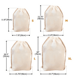 Personalized Cute Cartoon Elk Christmas Tree Initial Canvas Drawstring Gift Bag with Name Christmas Gift for Friends Family