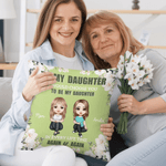 Taie d'oreiller personnalisée en forme de personnage de dessin animé multicolore avec nom Cadeau d'anniversaire de Noël pour la famille Filles