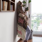 Personlig bokhylla Tecknad karaktär Mjuk filt med huva med namn Heminredning Födelsedagspresent för bokälskare