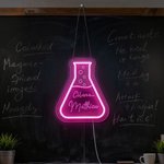 Personalisierte Multicolor Wissenschaft Beaker Neon Zeichen mit Namen Wissenschaft Klassenzimmer Dekor zurück zu Schule Lehrer Tag Geschenk für Lehrer