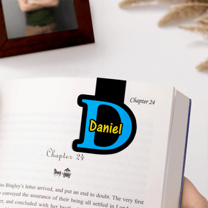 Personalized Multicolour Initial Name Magnetic Bookmark Clip Reading Accessories Birthday Christmas Gift for Bookworms