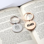 Gepersonaliseerde Comic Avatar Disc sleutelhanger tas tag met naam verjaardag kerstverjaardag cadeau voor familie vrienden