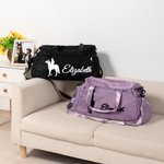 Personalized Horse Riding Design Large Travel Duffle Bag with Multiple Compartments and Shoulder Strap Birthday Equestrian Gift for Horse Lovers