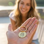 Gepersonaliseerde Comic Avatar Disc sleutelhanger tas tag met naam verjaardag kerstverjaardag cadeau voor familie vrienden