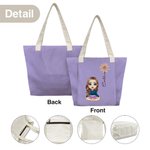 Personalized Cartoon Character Birth Flower Yoga Mat Tote Bag with Name Yoga Accessories Birthday Sports Club Gift for Yoga Lovers