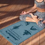 Personalizzato Mandala Yoga Postures Tappetino yoga super assorbente con nome e testo Accessori sportivi Regalo di compleanno per donne amanti dello yoga