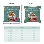 Personalised Cute Gingerbread Man Soft Cushion Cover with Name Home Decor Housewarming Christmas Gift for Grandma Grandpa