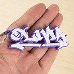 Personalisierte 3D gedruckt Multicolor Graffiti Name Schlüsselanhänger Geburtstag Geschenk für Freunde Graffiti-Liebhaber