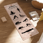 Personalizzato Mandala Yoga Postures Tappetino yoga super assorbente con nome e testo Accessori sportivi Regalo di compleanno per donne amanti dello yoga