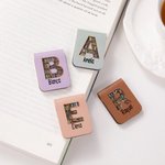Marcapáginas magnético personalizado de cuero PU con inicial y nombre regalo de cumpleaños para lectores y amantes de la lectura