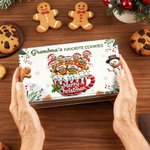 Personalized 2-20 Gingerbread Men Biscuit Tin Storage Box with Names and Title Christmas Gift for Kids Family Friends