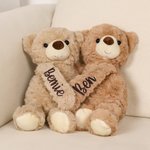 Coppia personalizzata che abbraccia l'orso, cucciolo di peluche spalmabile con nome, bambola profumata alla lavanda, regalo di Natale, anniversario e compleanno per la coppia di amici.
