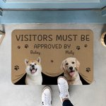 Paillasson personnalisé sur le thème de l'animal de compagnie avec nom et 1-3 photos Cadeau d'anniversaire pour les amoureux des animaux de compagnie