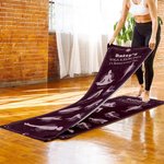 Personalizzato Mandala Yoga Postures Tappetino yoga super assorbente con nome e testo Accessori sportivi Regalo di compleanno per donne amanti dello yoga