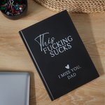 Gepersonaliseerd This Fucking Sucks A5 rouw dagboek notitieboek met tekst Dagelijks gedenkboek rouwcadeau voor verlies van vader moeder vrouw echtgenoot