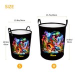 Personalised Dinosaur Lorry Large Capacity Laundry Basket with Name Birthday Christmas Gift for Boys Dinosaur Lorry Lovers