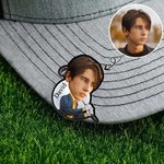 Personalized Face Photo Golf Character Golf Ball Marker Magnetic Hat Clip with Name Birthday Game Day Gift for Golf Players Lovers
