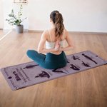 Personalizzato Mandala Yoga Postures Tappetino yoga super assorbente con nome e testo Accessori sportivi Regalo di compleanno per donne amanti dello yoga