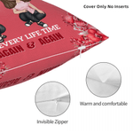 Taie d'oreiller personnalisée en forme de personnage de dessin animé multicolore avec nom Cadeau d'anniversaire de Noël pour la famille Filles