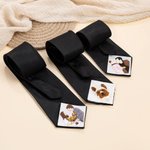 Personalised Embroidered Photo Patch for Tie Wedding Anniversary Gift for Men Husband Dad Groomsmen