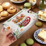 Personalized 2-20 Gingerbread Men Biscuit Tin Storage Box with Names and Title Christmas Gift for Kids Family Friends