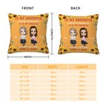 Taie d'oreiller personnalisée en forme de personnage de dessin animé multicolore avec nom Cadeau d'anniversaire de Noël pour la famille Filles