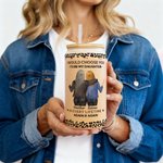 Personalized Leopard Cartoon Mother and Daughter 20 oz Frosted Clear Glass Cup with Name and Straw Birthday Gift for Women