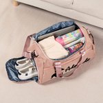 Personalized Horse Riding Design Large Travel Duffle Bag with Multiple Compartments and Shoulder Strap Birthday Equestrian Gift for Horse Lovers