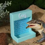 Personalized 3D Printed Convenient Reptile Leaf Feeder Box with Text Reptile Habitat for Lizard Reptile Owners