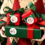 Henkilökohtainen Santa Claus Initial Glitter vedenpitävä tarrat tarrat nimi lahja sisustus joulujuhla suosikkeja perheelle ystävät