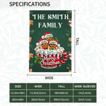 Personalized 2-20 Cute 3D Gingerbread Men Garden Flag with Title and Name Merry Christmas Gift for Grandparents Gardening Lovers