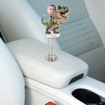 Personalized Cute Dinosaur Face Photo Acrylic Ornament Car Home Decor Birthday Gift for Family Friends