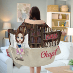 Personlig bokhylla Tecknad karaktär Mjuk filt med huva med namn Heminredning Födelsedagspresent för bokälskare