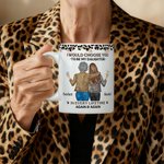 Personalised Leopard Print Cartoon Character 11 oz 15 oz Ceramic Coffee Mug with Name Birthday Anniversary Gift for Mother Daughter