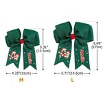 Personnalisé Cartoon Personnage Flocon de Neige Père Noël Candy Cane Initial Bow Hairpin with Name Cute Accessories Christmas Party Gift