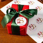 Henkilökohtainen Santa Claus Initial Glitter vedenpitävä tarrat tarrat nimi lahja sisustus joulujuhla suosikkeja perheelle ystävät
