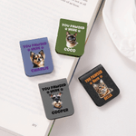 Personalised Cute Pet PU Leather Magnetic Bookmark Clip with Name Reading Accessories Birthday Christmas Gift for Pet Lovers Bookworms