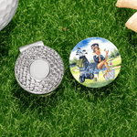 Marqueur de balle de golf magnétique avec nom Cadeau d'anniversaire et de Noël pour les amateurs de golf