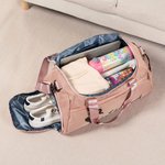 Personalisierte Glitter Ballett Silhouette Name wasserdicht große Reise Seesack mit Schuhfach und Schultergurt Geburtstag Geschenk für Tanzliebhaber