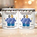 Personalised Leopard Print Cartoon Character 11 oz 15 oz Ceramic Coffee Mug with Name Birthday Anniversary Gift for Mother Daughter