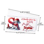 Personalized Santa Hat Snowman Money Wallet with Name for Holding Cash Gift Card Includes Free Envelope Ideal Christmas Gift for Kids