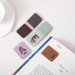 Marcapáginas magnético personalizado de cuero PU con inicial y nombre regalo de cumpleaños para lectores y amantes de la lectura