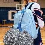 Personalized Multicolor Adjustable Pom Pom Holder Carrier Strap with Glitter Name Cheer Practice Accessory Game Day Gift for Cheerleaders