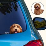 Pegatina de coche personalizada con retrato de mascota divertida y adorable resistente a la intemperie regalo de decoración para amantes de mascotas