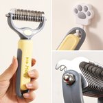 Personalized Heart Fish Bone Paw Print Pet Grooming Brush with Name Pet Supplies Daily Use Birthday Gift for Pet Owners