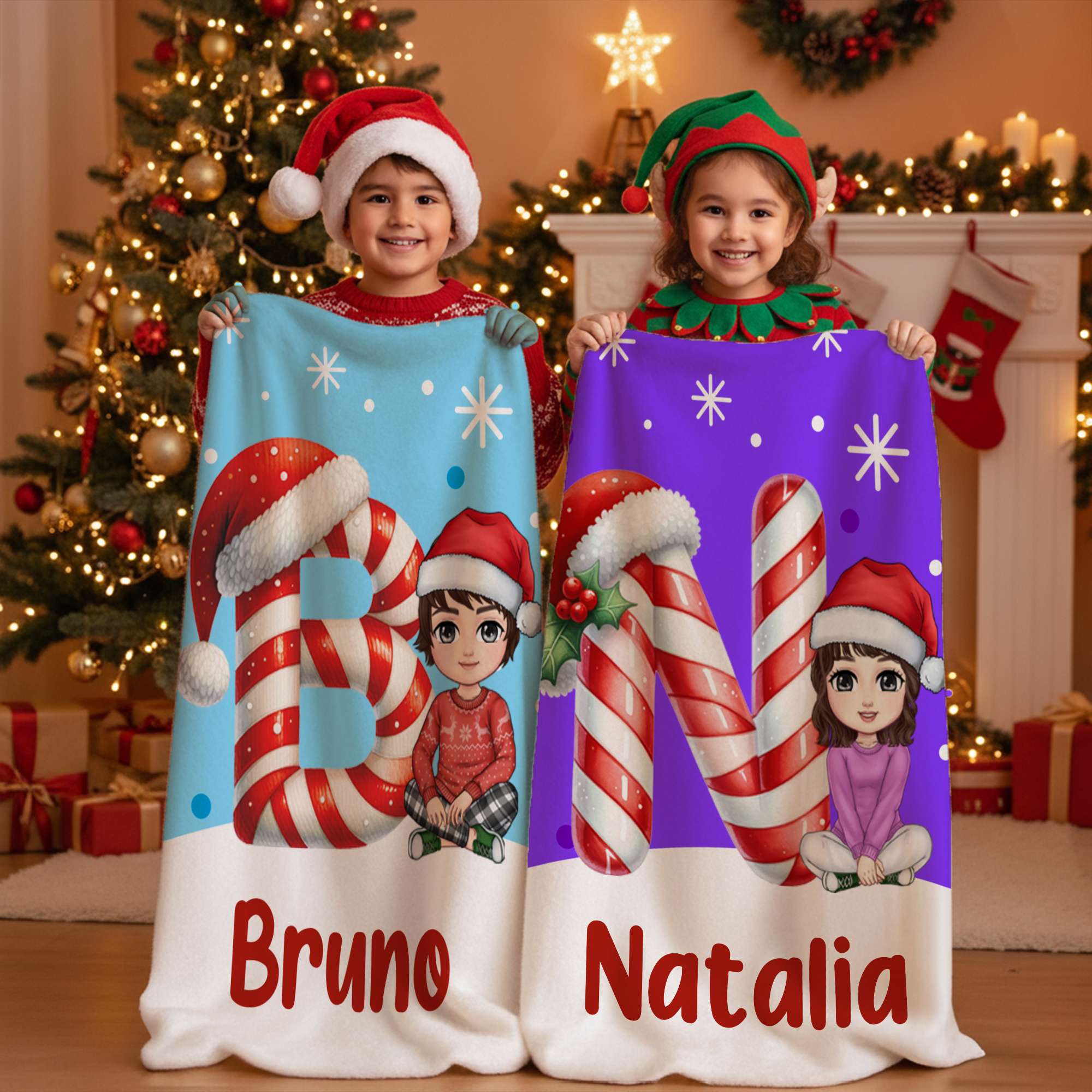 Tazza personalizzata per Natale con piccolo gattino e nome