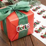 Etichette regalo personalizzate impermeabili con nome e design di Babbo Natale e renna per decorazioni natalizie per famiglia e amici