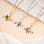 Personalised Hummingbird Zircon Necklace with Birthstone Dainty Jewellery Birthday Anniversary Gift for Women Hummingbird Lovers